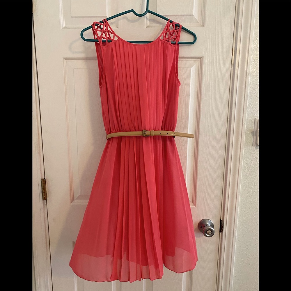 Jessica Simpson; coral colored dress. Size 4